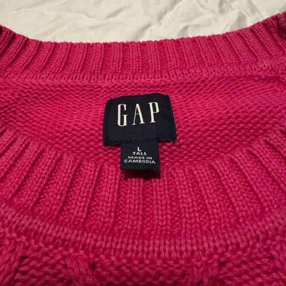 GAP Fuschia Cable Knit Sweater - Picture 4 of 6